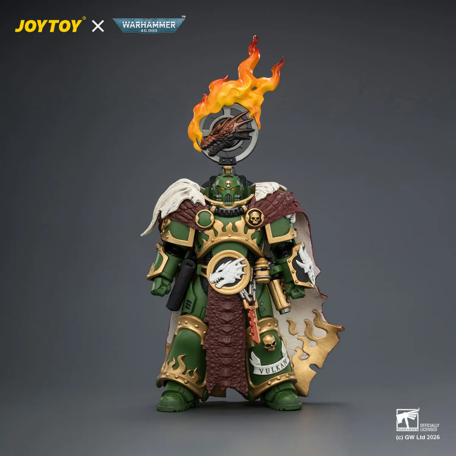 Action Figure - Salamanders Vulkan He'stan, the Forgefather with the Spear of Vulkan and the Gauntlet of the Forge 1 18 - JOYTOY Warhammer 40K 1 Action Figure Salamanders Vulkan He'stan, The Forgefather With The Spear Of Vulkan And The Gauntlet Of The Forge 1 18 Joytoy Warhammer 40k 1