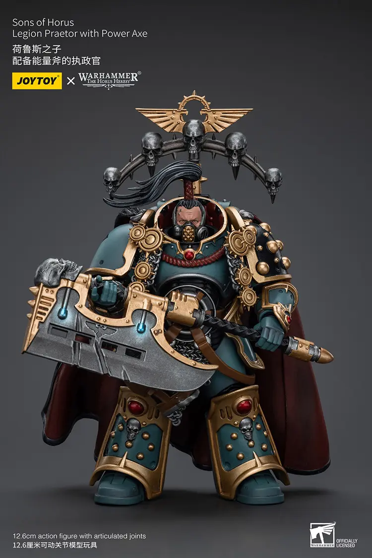 Action Figure Sons Of Horus Legion Praetor With Power Axe 1 18 Jotyoy Warhammer The Horus Heresy Rectangle Image 1