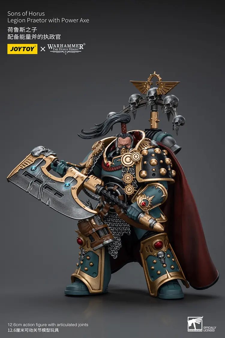 Action Figure Sons Of Horus Legion Praetor With Power Axe 1 18 Jotyoy Warhammer The Horus Heresy Rectangle Image 3