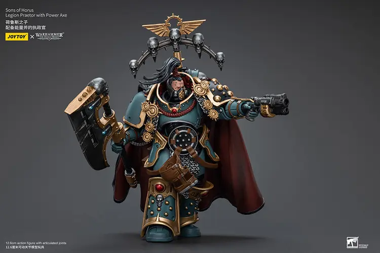 Action Figure Sons Of Horus Legion Praetor With Power Axe 1 18 Jotyoy Warhammer The Horus Heresy Rectangle Image 5