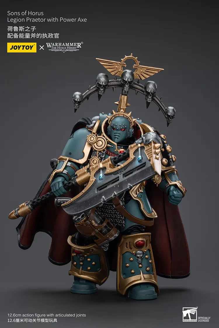 Action Figure Sons Of Horus Legion Praetor With Power Axe 1 18 Jotyoy Warhammer The Horus Heresy Rectangle Image 7