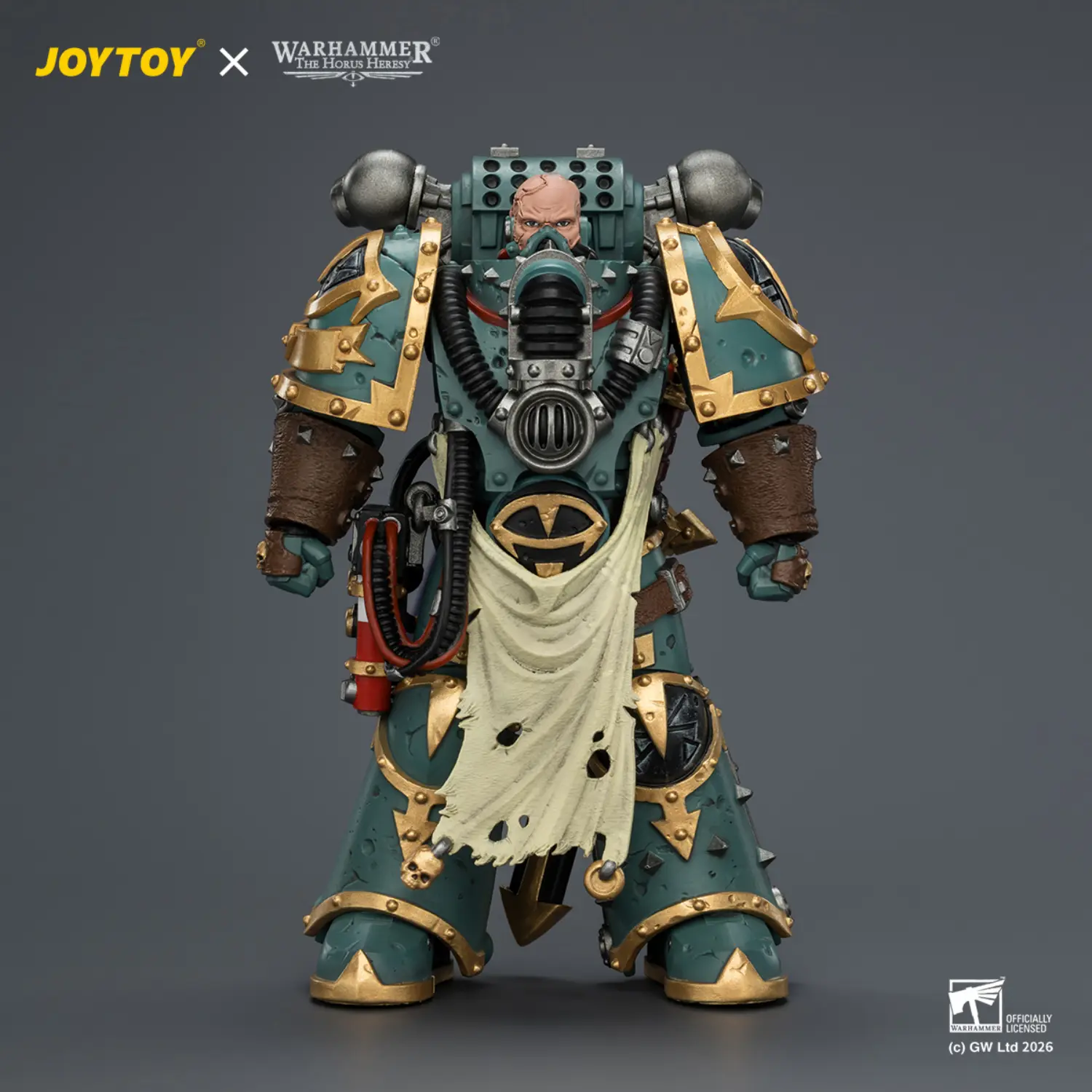Action Figure Sons Of Horus Maloghurst The Twisted, The Warmaster's Equerry With Legion Standard And Banestrike Bolter 1 18 Jotyoy Warhammer The Horus Heresy 1