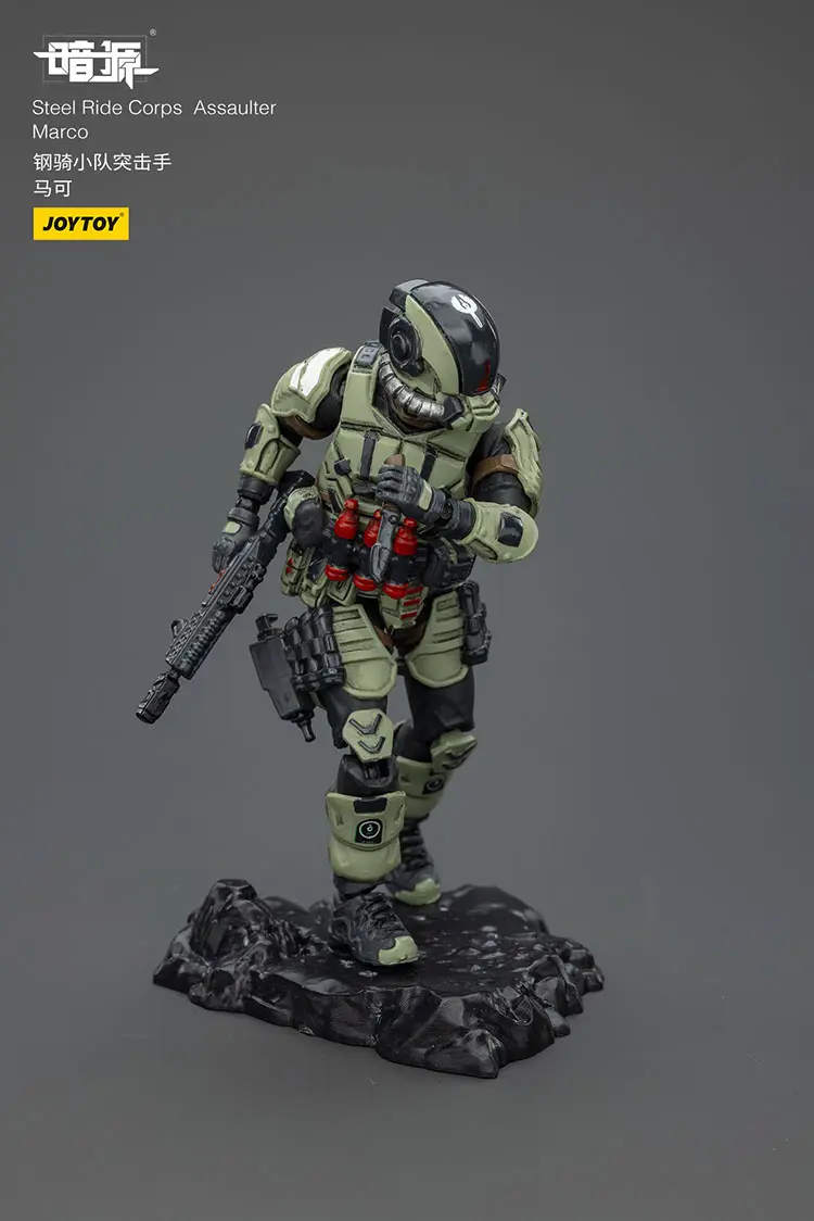 Action Figure Steel Ride Corps Assaulter Marco On Display Stand 1 25 Joytoy Dark Source Rectangle Image
