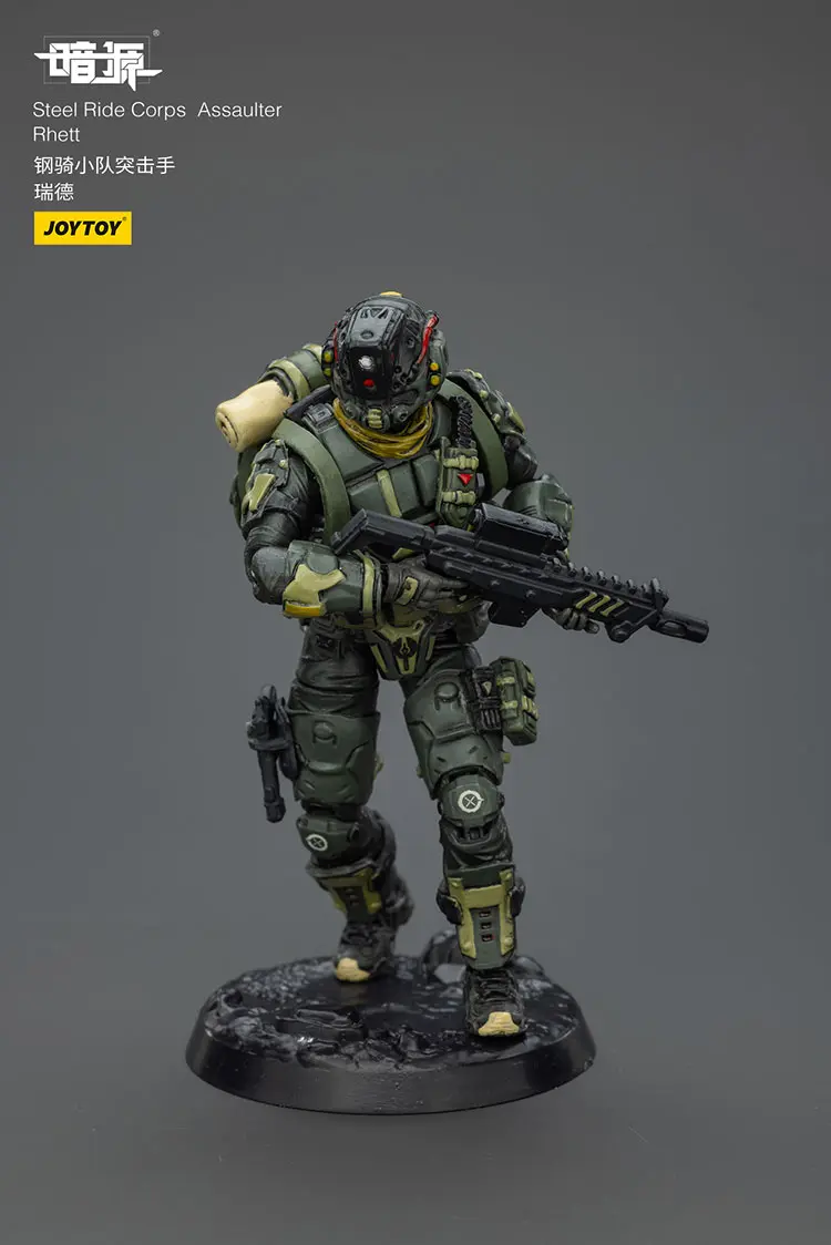Action Figure Steel Ride Corps Assaulter Rhett On Display Stand 1 25 Joytoy Dark Source Rectangle Image