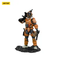 Action Figure - Steel Ride Corps Engineer Chris on display stand 1 25 - JOYTOY Dark Source in white background Action Figure Steel Ride Corps Engineer Chris On Display Stand 1 25 Joytoy Dark Source In White Background