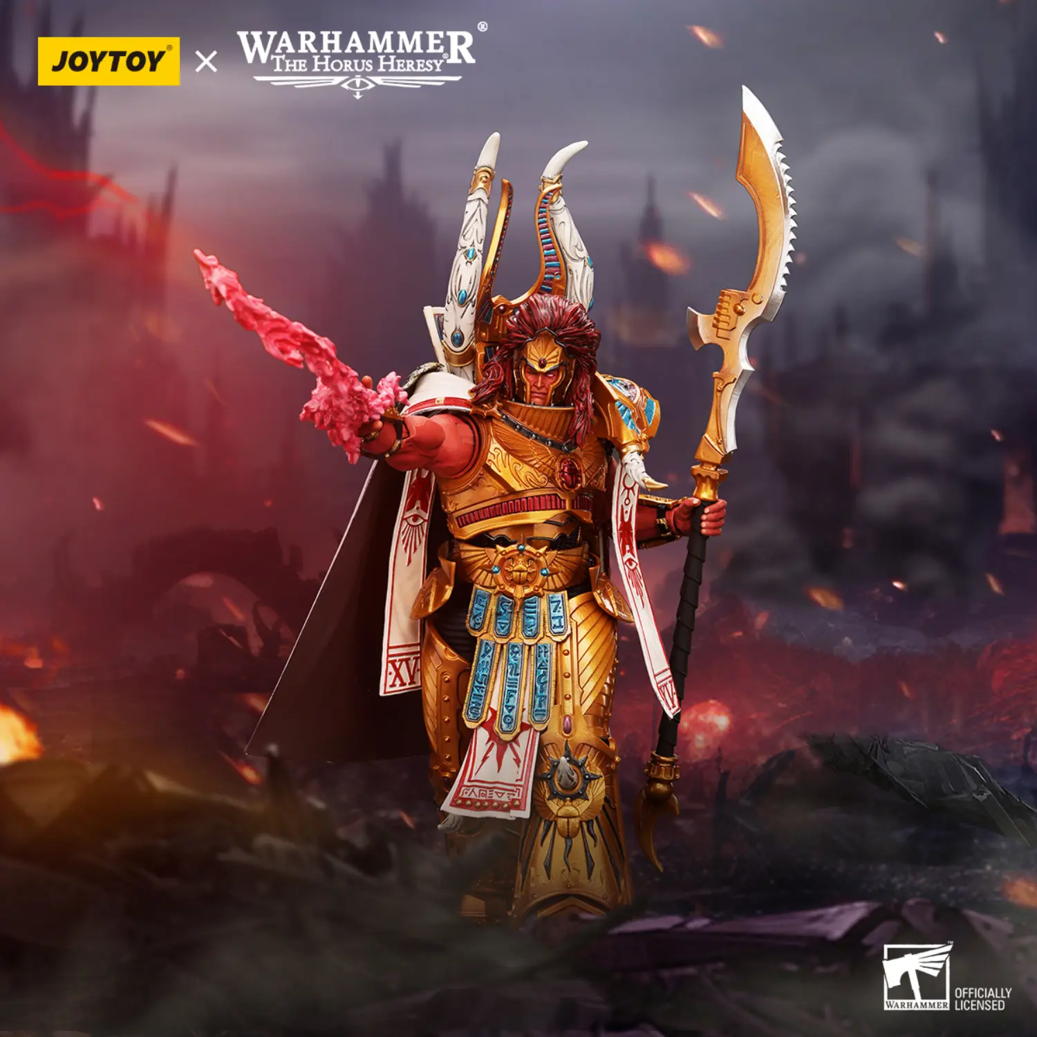 Action Figure - Thousand Sons Magnus the Red, Primarch of the XVth Legion 1 18 - JOTYOY Warhammer The Horus Heresy in battlefield background Action Figure Thousand Sons Magnus The Red, Primarch Of The Xvth Legion 1 18 Jotyoy Warhammer The Horus Heresy In Battlefield Background