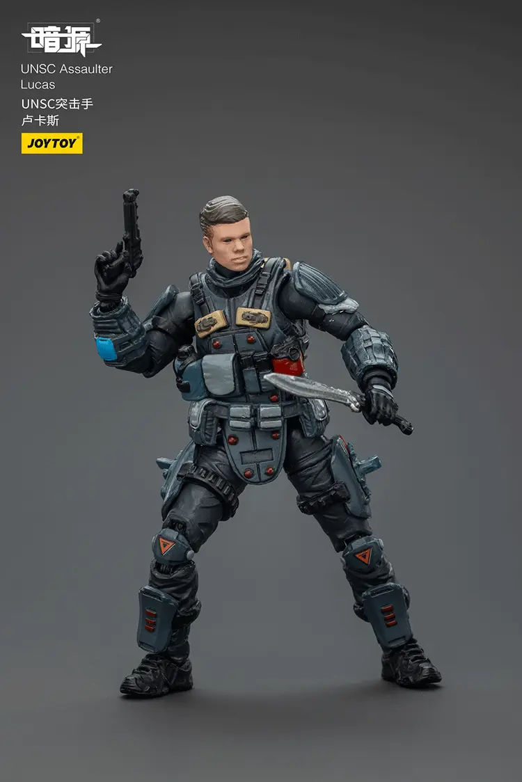 Action Figure - UNSC Assaulter Lucas without helmet 1 25 - JOYTOY Dark Source rectangle image Action Figure Unsc Assaulter Lucas Without Helmet 1 25 Joytoy Dark Source Rectangle Image
