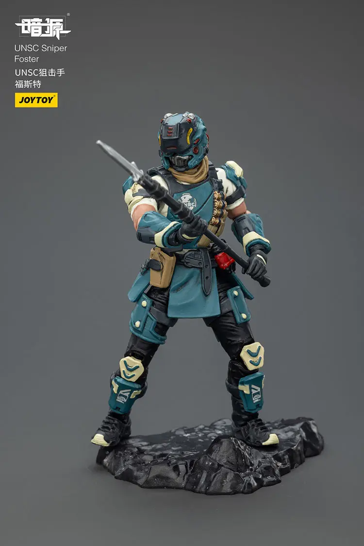 Action Figure Unsc Sniper Foster On Display Stand 1 25 Joytoy Dark Source Rectangle Image