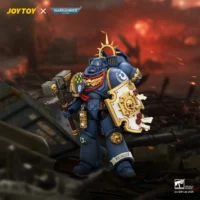 Action Figure - Ultramarines Captain with Jump Pack and Relic Shield 1 18 - JOYTOY Warhammer 40K in battlefield background Action Figure Ultramarines Captain With Jump Pack And Relic Shield 1 18 Joytoy Warhammer 40k In Battlefield Background