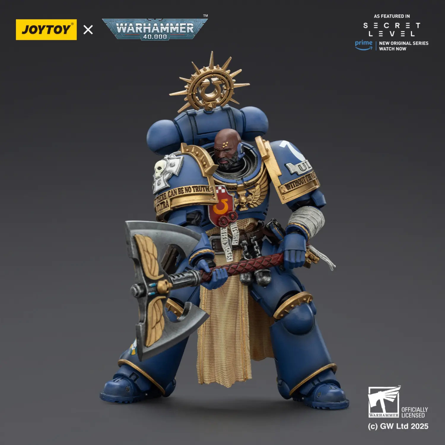 Action Figure - Ultramarines Metaurus with Power Axe, Stormshield and Plasma Pistol 1 18 - JOYTOY Warhammer 40K 4 Action Figure Ultramarines Metaurus With Power Axe, Stormshield And Plasma Pistol 1 18 Joytoy Warhammer 40k 4