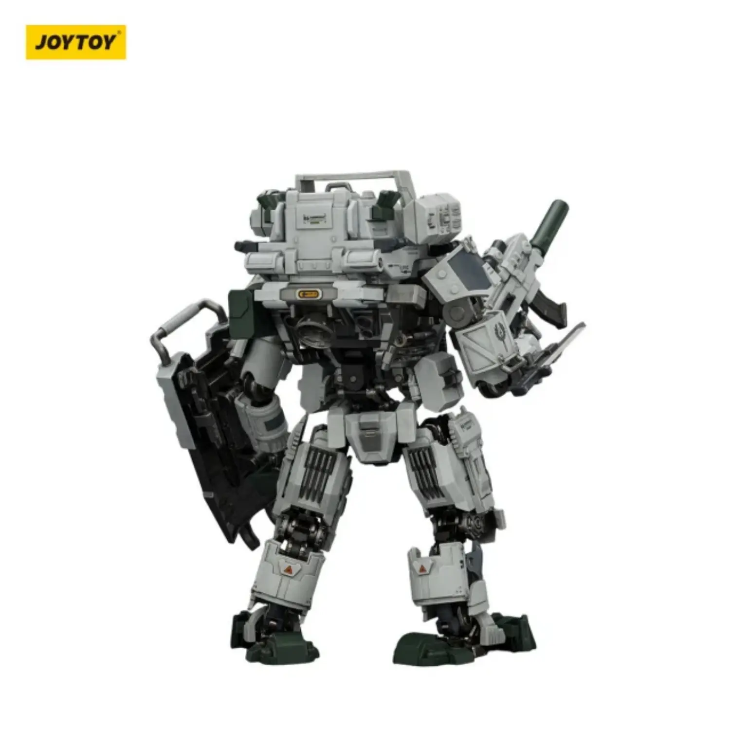 The Back Of Action Figure Apoc Series Mystic Armor Heavy Assault Mech & Guard Kael 1 25 Joytoy Dark Source In White Bakcground