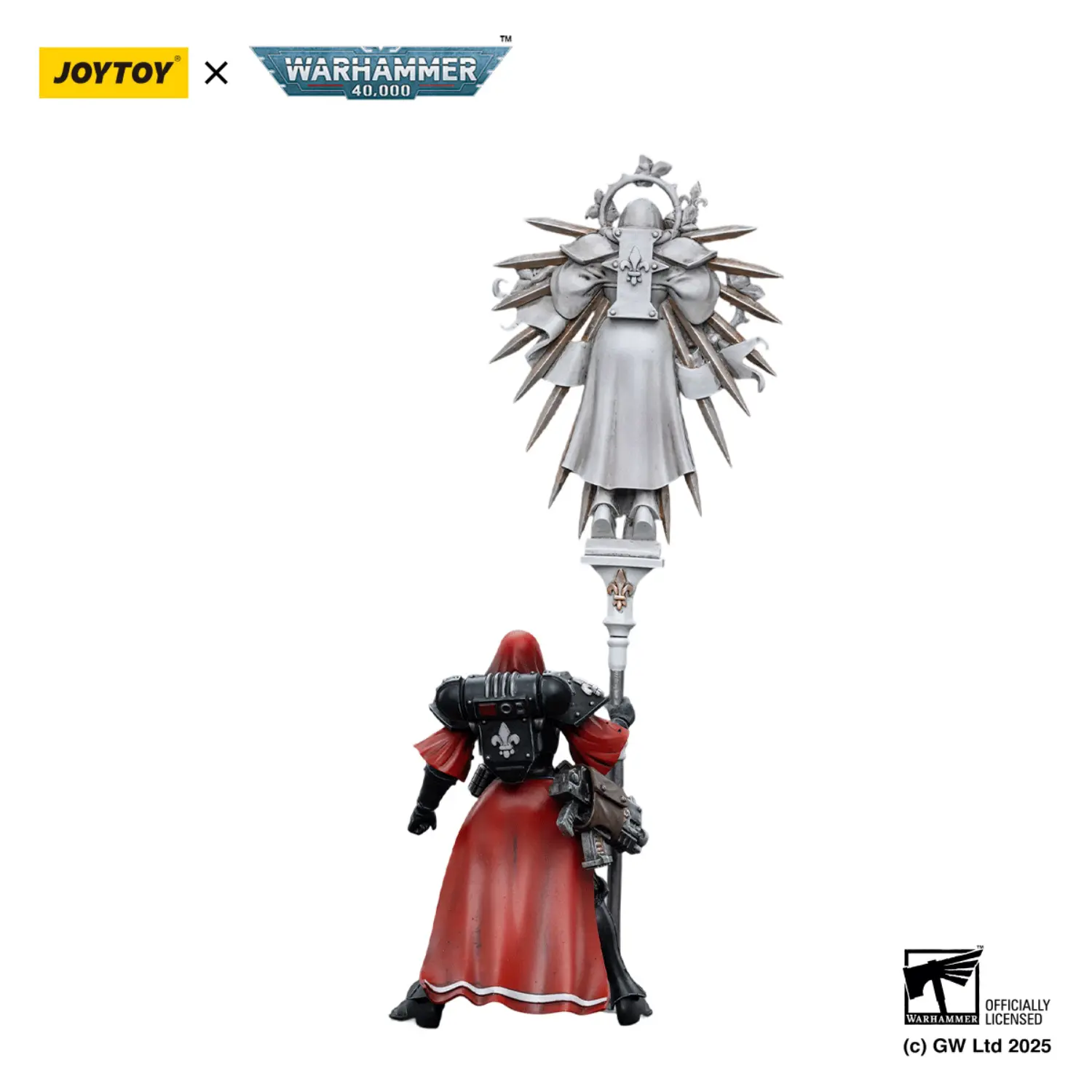 the back of Action Figure - Adepta Sororitas Imagifier Sister Saelon 1 18 - JOYTOY Warhammer 40K in white background The Back Of Action Figure Adepta Sororitas Imagifier Sister Saelon 1 18 Joytoy Warhammer 40k In White Background