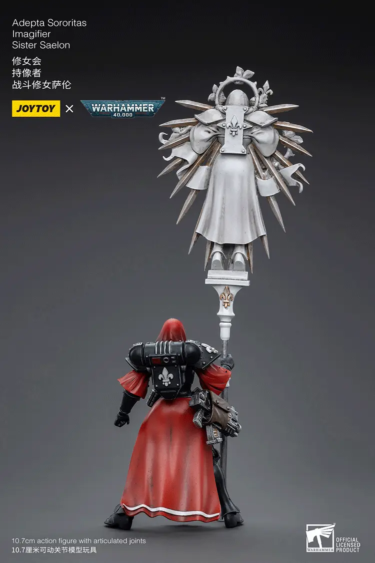 the back of Action Figure - Adepta Sororitas Imagifier Sister Saelon 1 18 - JOYTOY Warhammer 40K rectangle image The Back Of Action Figure Adepta Sororitas Imagifier Sister Saelon 1 18 Joytoy Warhammer 40k Rectangle Image