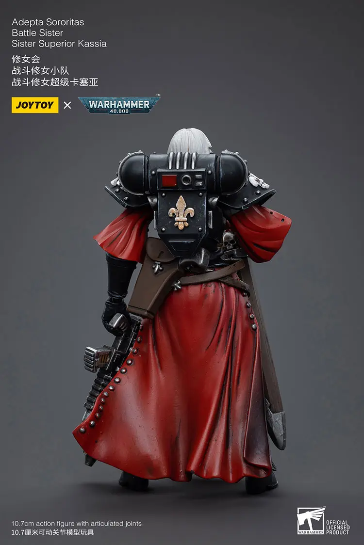 The Back Of Action Figure Adepta Sororitas Sister Superior Kassia 1 18 Joytoy Warhammer 40k Rectangle Image