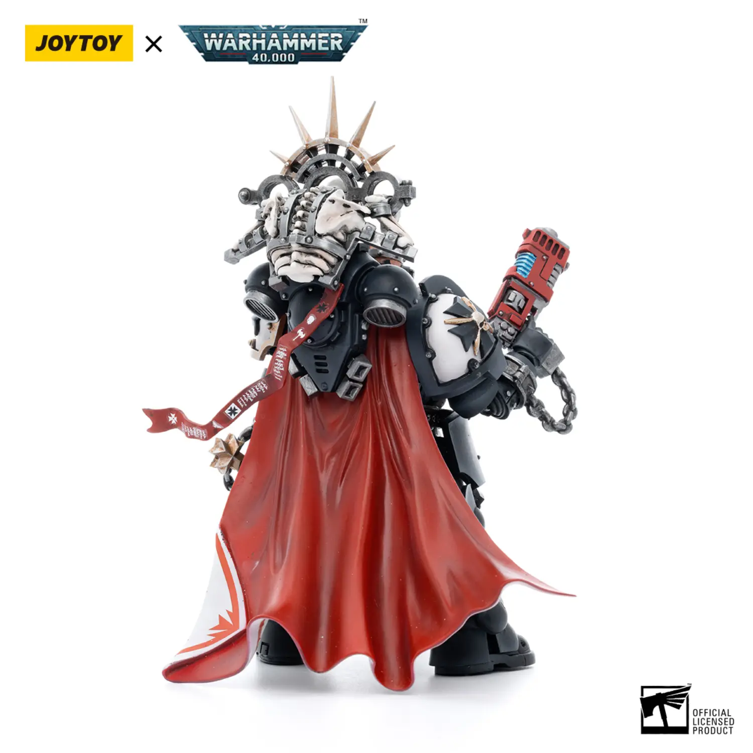 The Back Of Action Figure Black Templars Marshal Baldeckrath 1 18 Jotyoy Warhammer 40k In White Background