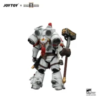 the back of Action Figure - Game Edition White Scars Assault Intercessor Champion with Thunder Hammer and Bolt Pistol 1 18 - JOYTOY Warhammer 40K in white background The Back Of Action Figure Game Edition White Scars Assault Intercessor Champion With Thunder Hammer And Bolt Pistol 1 18 Joytoy Warhammer 40k In White Background