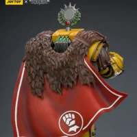 The Back Of Action Figure Imperial Fists Lord Castellan Evander Garrius, The Tyrant Of Cthonia With The Subjugator And Incineratus 1 18 Jotyoy Warhammer The Horus Heresy And 40k Rectangle Image