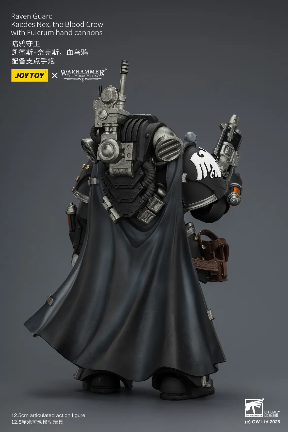 the back of Action Figure - Raven Guard Kaedes Nex, the Blood Crow with Fulcrum hand cannons 1 18 - JOTYOY Warhammer The Horus Heresy rectangle image The Back Of Action Figure Raven Guard Kaedes Nex, The Blood Crow With Fulcrum Hand Cannons 1 18 Jotyoy Warhammer The Horus Heresy Rectangle Image