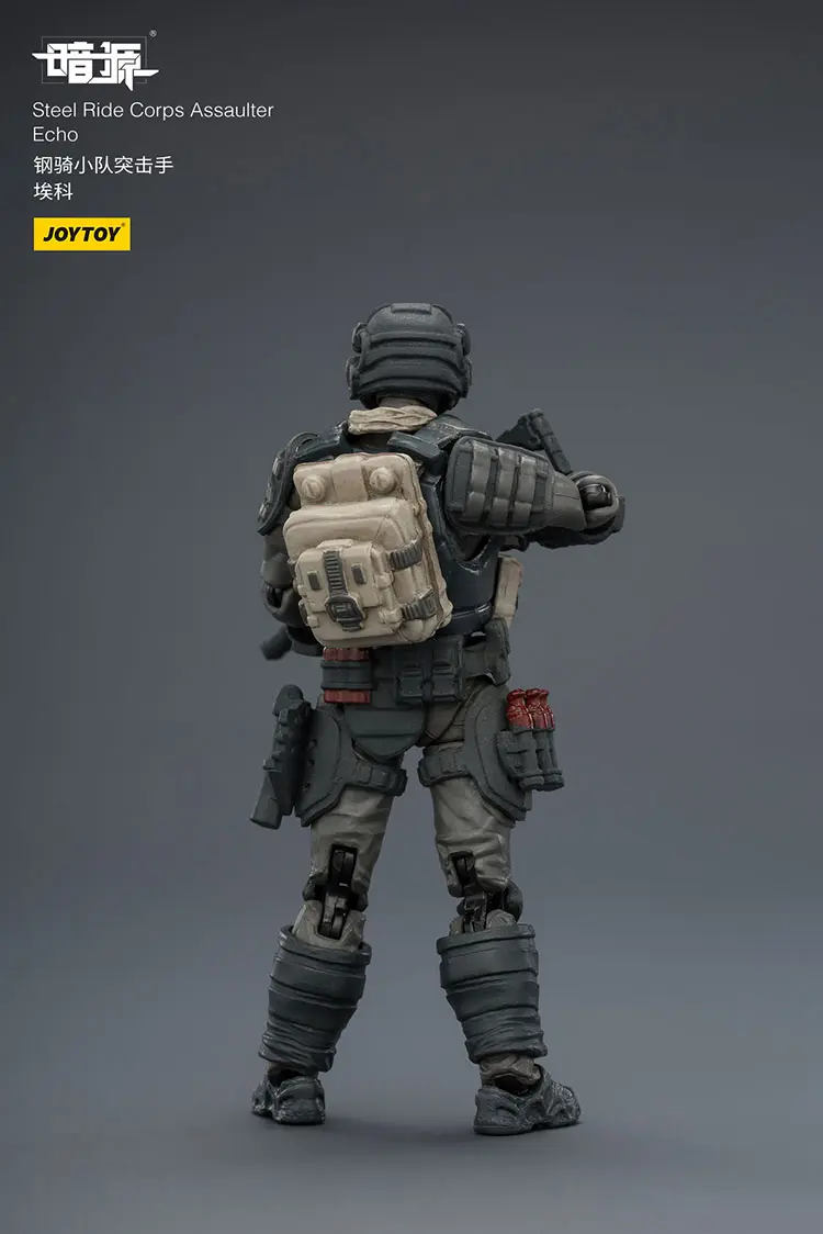 the back of Action Figure - Steel Ride Corps Assaulter Echo 1 25 - JOYTOY Dark Source rectangle image The Back Of Action Figure Steel Ride Corps Assaulter Echo 1 25 Joytoy Dark Source Rectangle Image