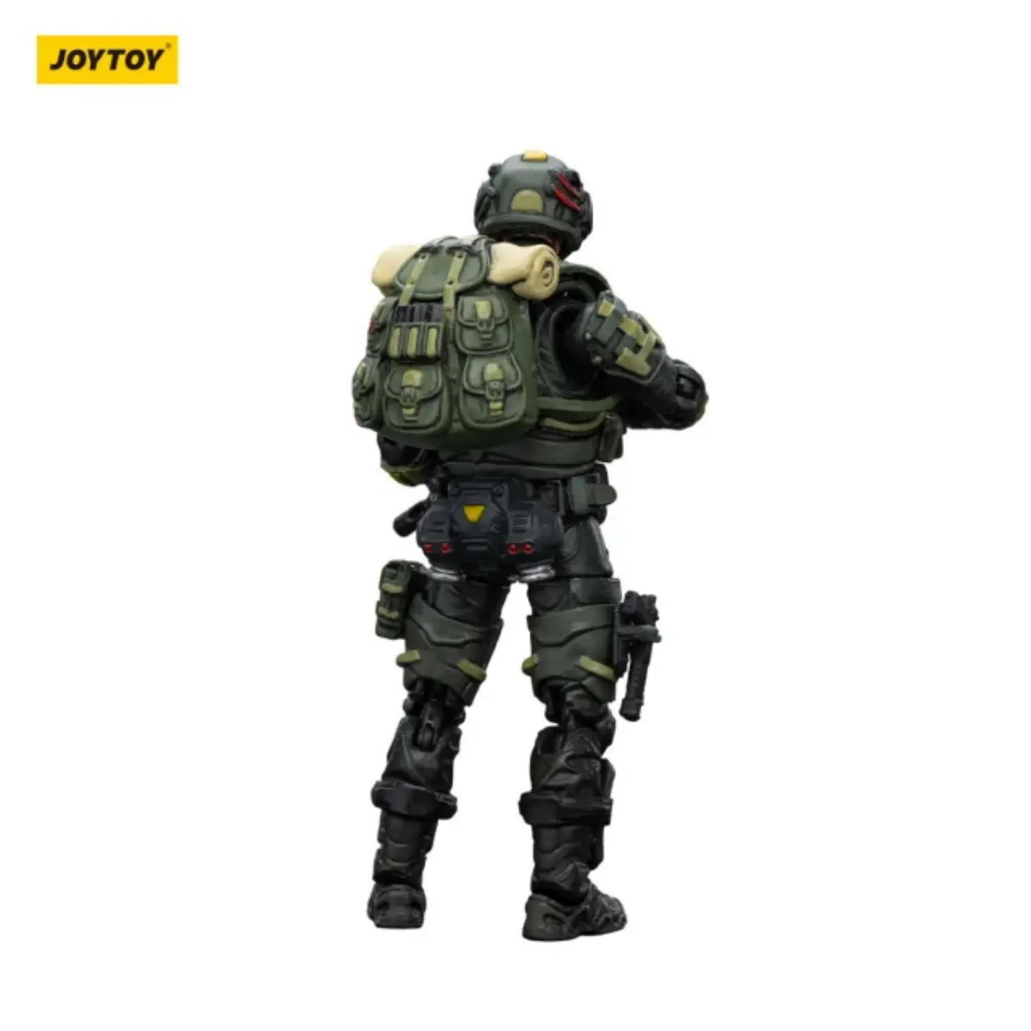 The Back Of Action Figure Steel Ride Corps Assaulter Rhett 1 25 Joytoy Dark Source In White Background
