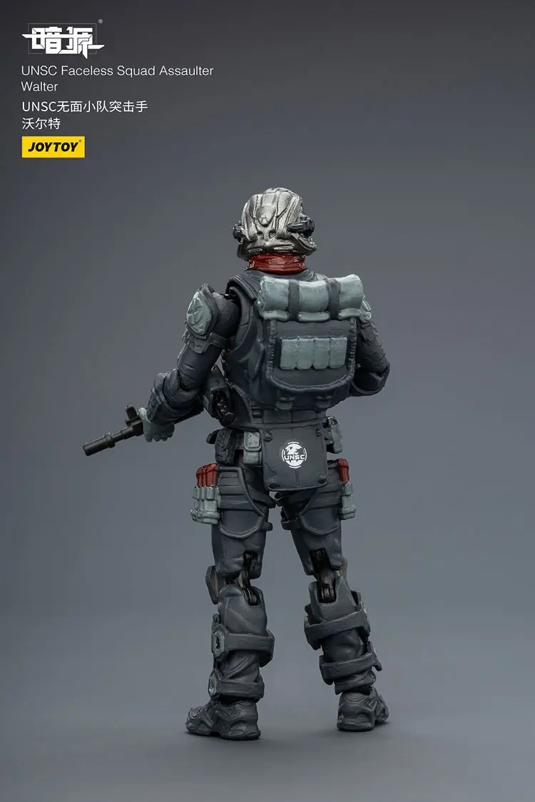 The Back Of Action Figure Unsc Faceless Squad Assaulter Walter 1 25 Joytoy Dark Source Rectangle Image