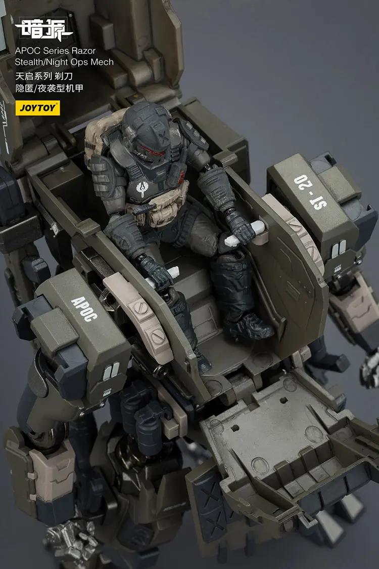 The Details Of Action Figure Apoc Series Razor Stealth Night Ops Mech With Steel Ride Corps Assaulter Echo 1 25 Joytoy Dark Source Rectangle Image