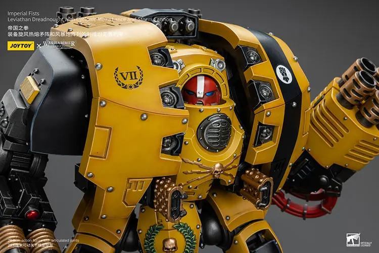 The Details Of Action Figure Imperial Fists Leviathan Dreadnought With Cyclonic Melta Lance And Storm Cannon 1 18 Jotyoy Warhammer The Horus Heresy Rectangle Image