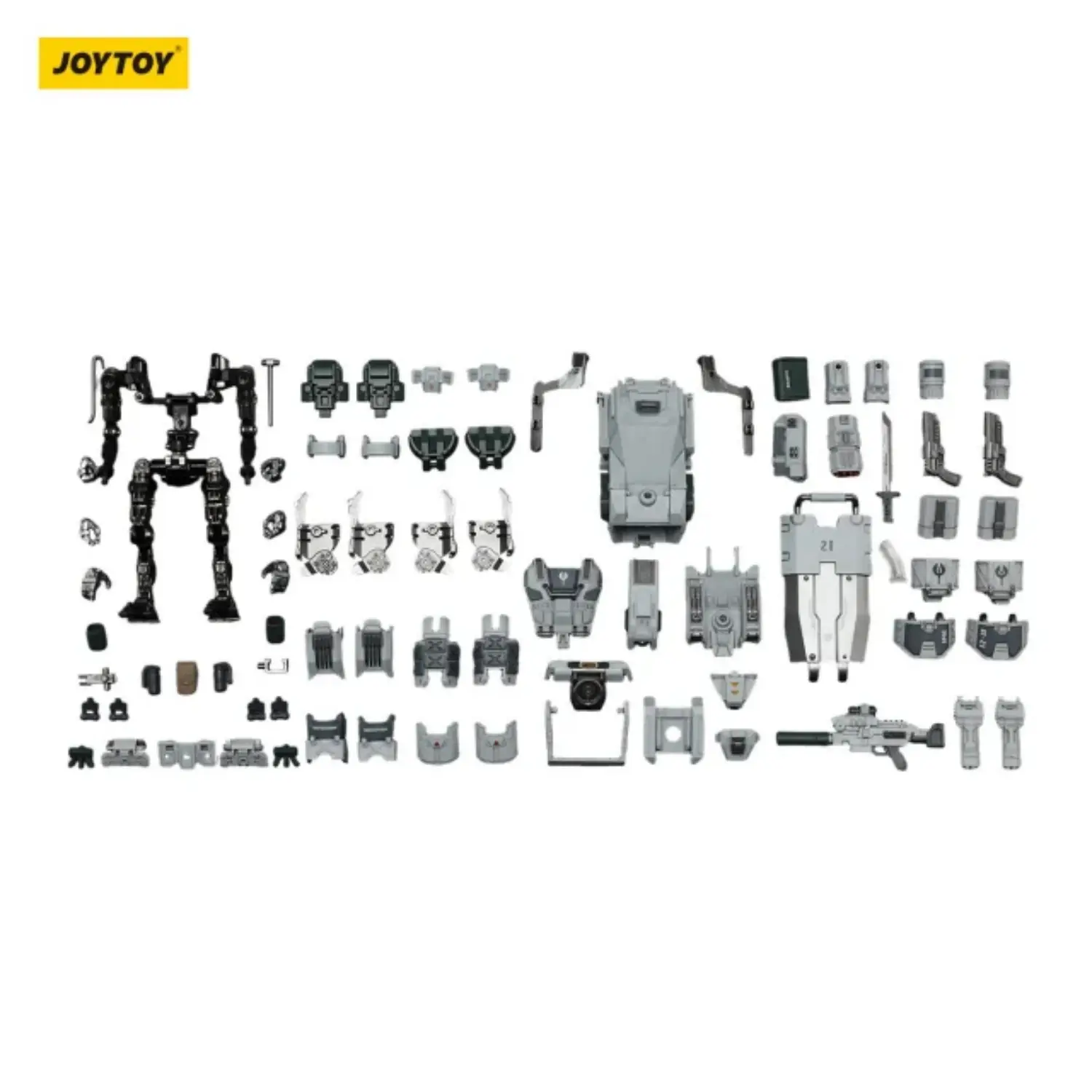 The Parts Of Action Figure Apoc Series Mystic Armor Heavy Assault Mech & Guard Kael 1 25 Joytoy Dark Source In White Bakcground