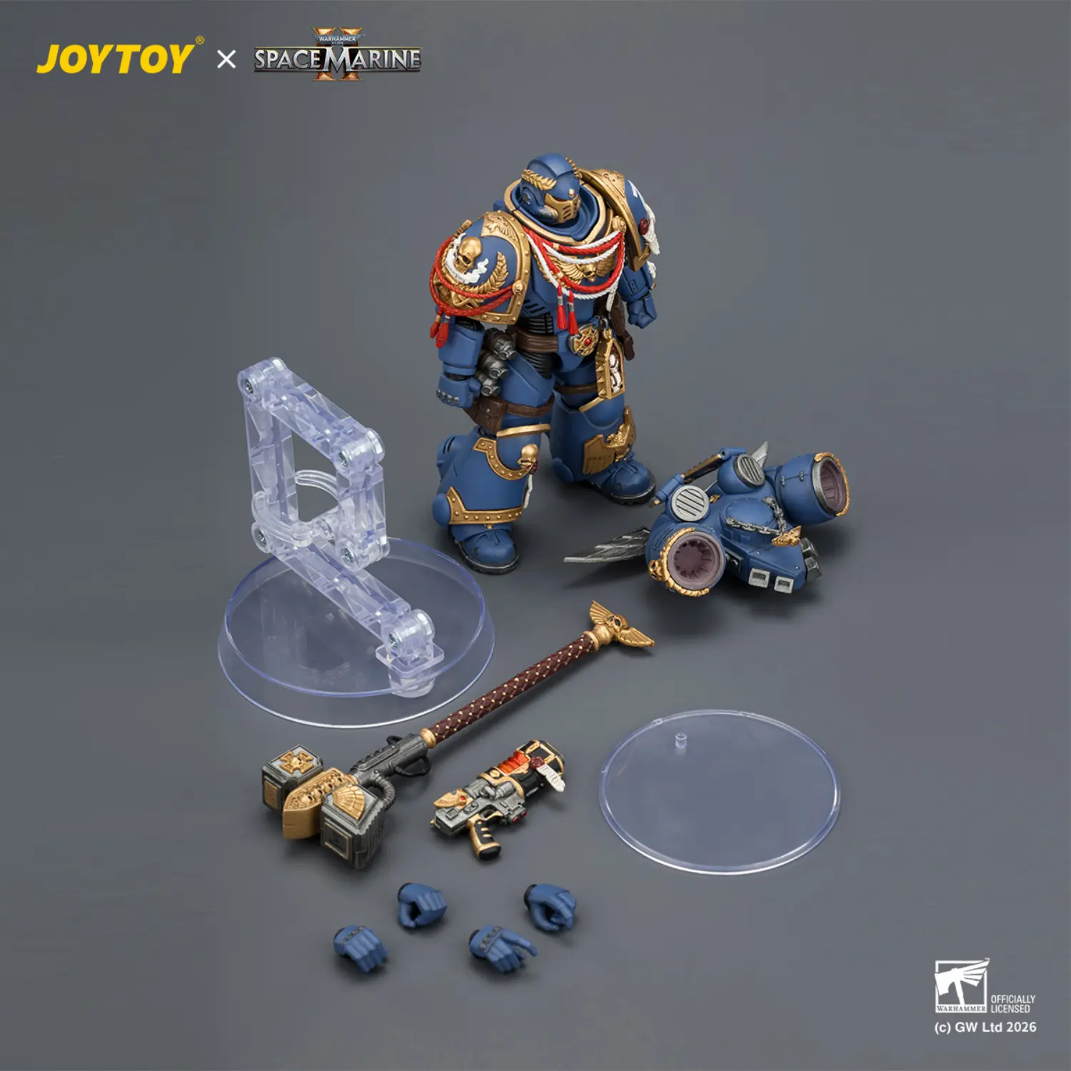 the parts of Action Figure - Game Edition Ultramarines Assault Intercessor with Jump Pack, Thunderhammer and Neo-volkite Pistol 1 18 - JOYTOY Warhammer 40K The Parts Of Action Figure Game Edition Ultramarines Assault Intercessor With Jump Pack, Thunderhammer And Neo Volkite Pistol 1 18 Joytoy Warhammer 40k