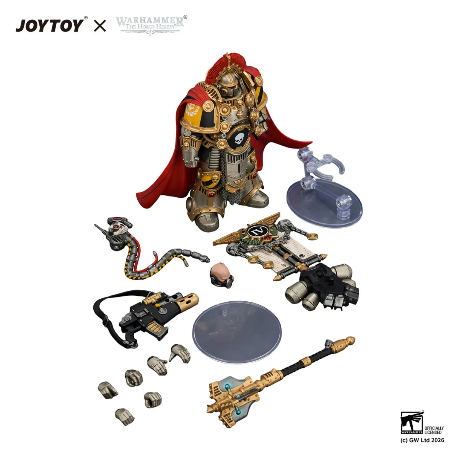 the parts of Action Figure - Iron Warriors Centurion with Heavy Power Maul and Combi-melta 1 18 - JOTYOY Warhammer The Horus Heresy in white background The Parts Of Action Figure Iron Warriors Centurion With Heavy Power Maul And Combi Melta 1 18 Jotyoy Warhammer The Horus Heresy In White Background