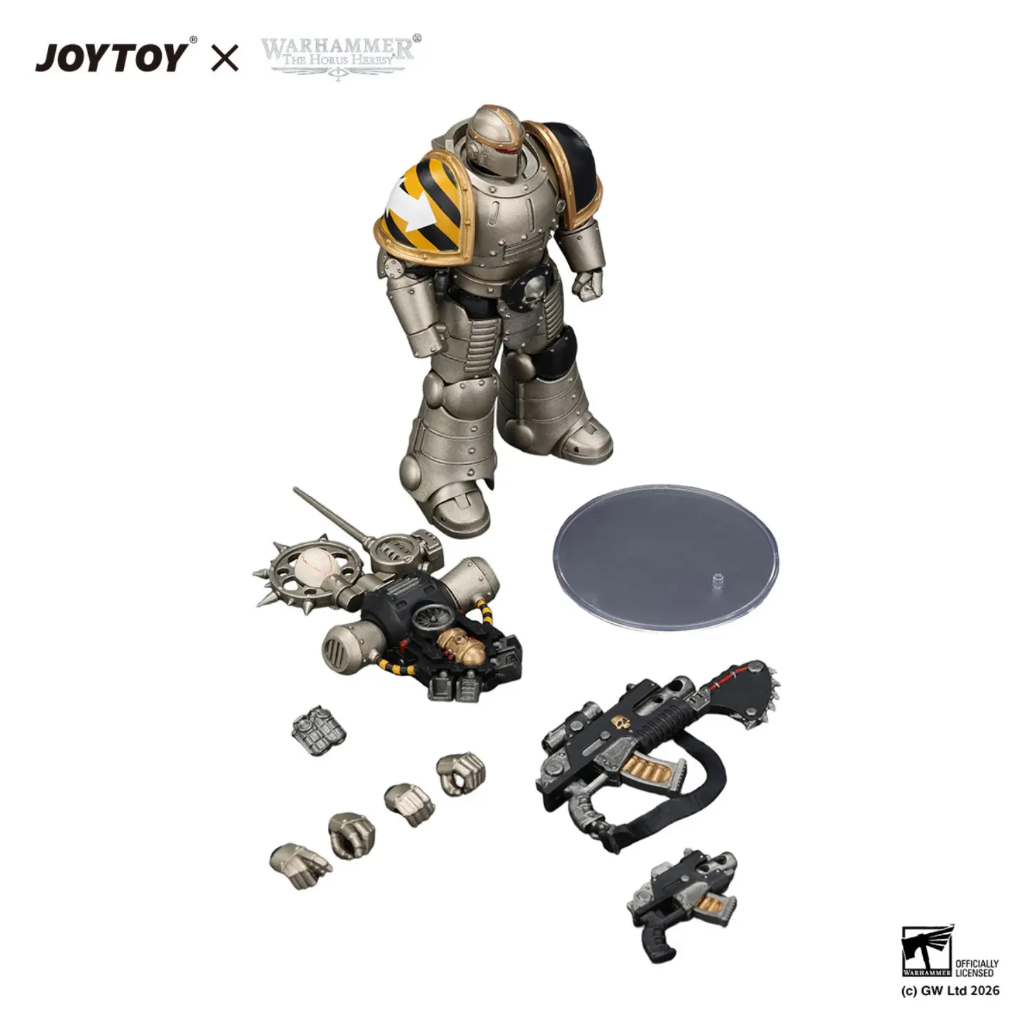 the parts of Action Figure - Iron Warriors MKII Legionary 2 with Bolter and Bolt Pistol 1 18 - JOTYOY Warhammer The Horus Heresy in white background The Parts Of Action Figure Iron Warriors Mkii Legionary 2 With Bolter And Bolt Pistol 1 18 Jotyoy Warhammer The Horus Heresy In White Background