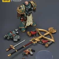 The Parts Of Action Figure Sons Of Horus Maloghurst The Twisted, The Warmaster's Equerry With Legion Standard And Banestrike Bolter 1 18 Jotyoy Warhammer The Horus Heresy Rectangle Image