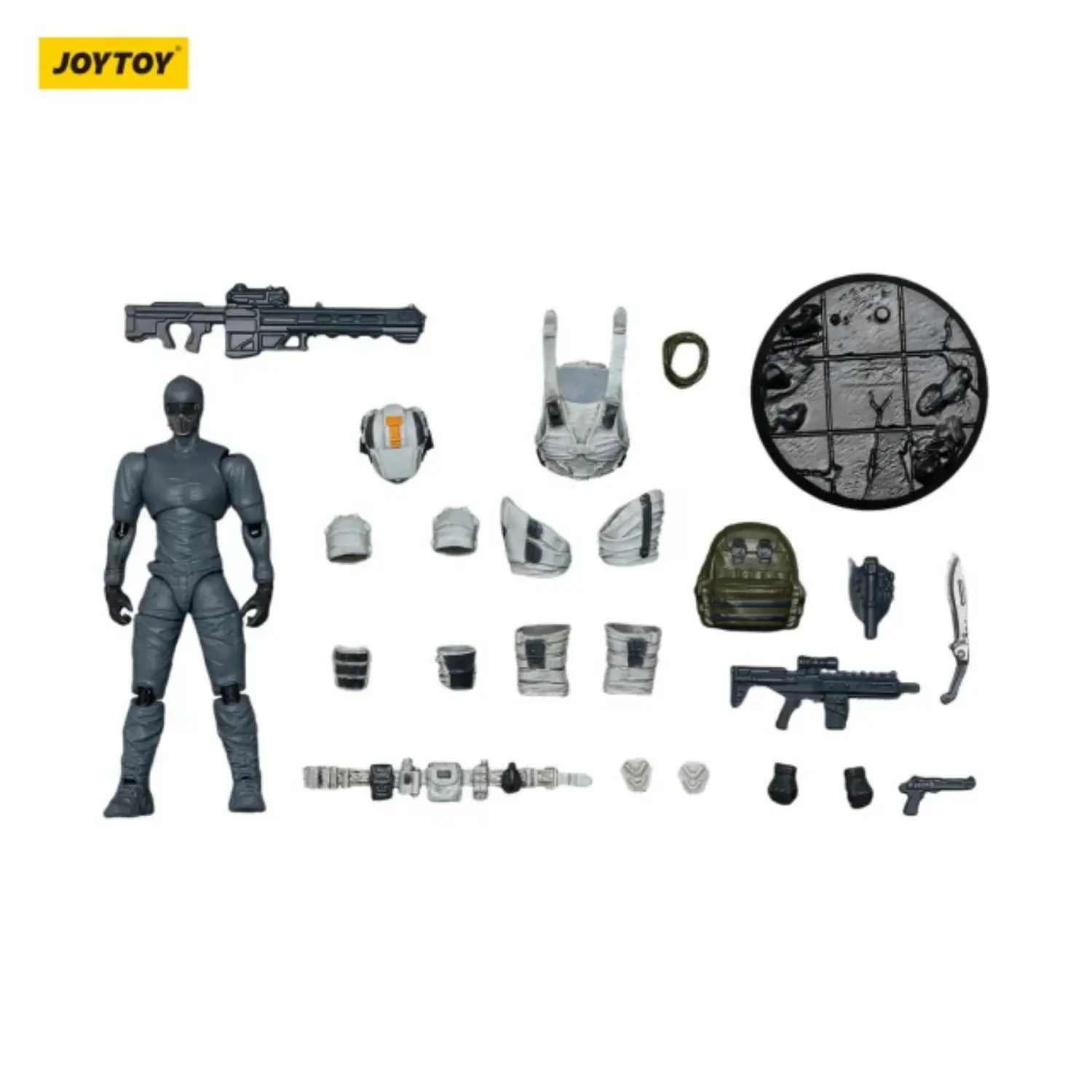 the parts of Action Figure - Steel Ride Corps Assaulter Albedo 1 25 - JOYTOY Dark Source in white background The Parts Of Action Figure Steel Ride Corps Assaulter Albedo 1 25 Joytoy Dark Source In White Background