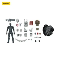 The Parts Of Action Figure Steel Ride Corps Guard Kael 1 25 Joytoy Dark Source In White Background