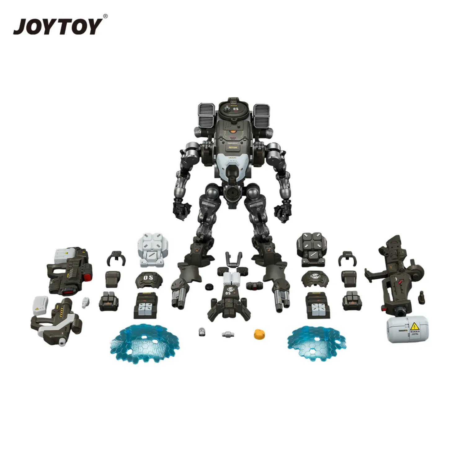 the parts of Action Figure -Tiekui Dual Pilot Mecha MK05 1 25 - JOYTOY Dark Source in white background The Parts Of Action Figure Tiekui Dual Pilot Mecha Mk05 1 25 Joytoy Dark Source In White Background