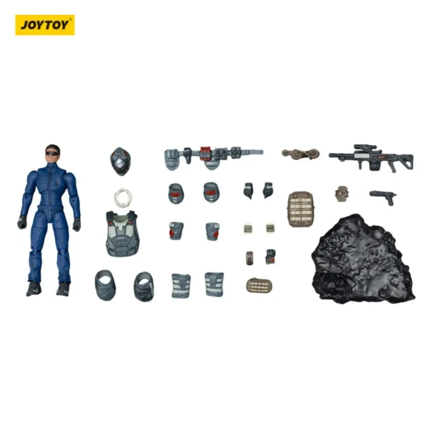 The Parts Of Action Figure Unsc Breacher Benjamin 1 25 Joytoy Dark Source In White Background