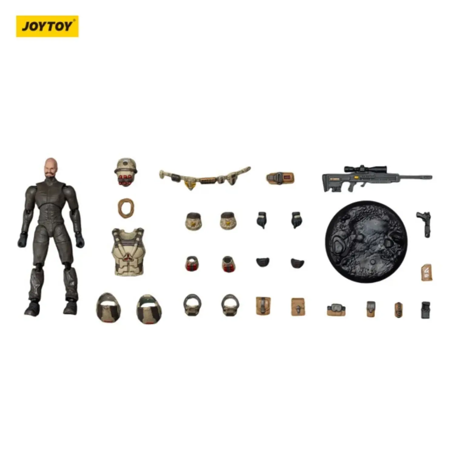 The Parts Of Action Figure Unsc Sniper Dima 1 25 Joytoy Dark Source In White Background