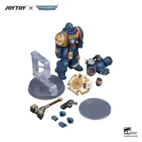 the parts of Action Figure - Ultramarines Captain with Jump Pack and Relic Shield 1 18 - JOYTOY Warhammer 40K in white background The Parts Of Action Figure Ultramarines Captain With Jump Pack And Relic Shield 1 18 Joytoy Warhammer 40k In White Background