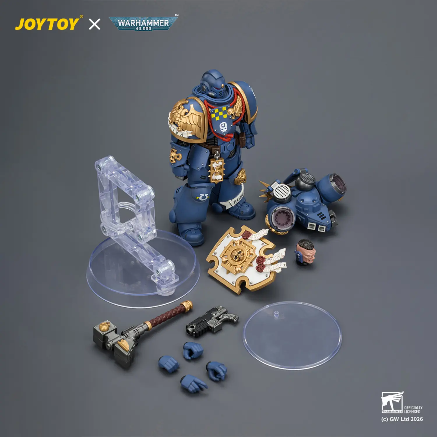 the parts of Action Figure - Ultramarines Captain with Jump Pack and Relic Shield 1 18 - JOYTOY Warhammer 40K The Parts Of Action Figure Ultramarines Captain With Jump Pack And Relic Shield 1 18 Joytoy Warhammer 40k