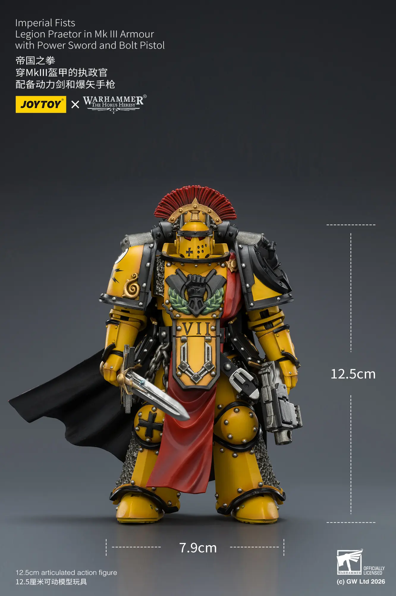 the size of Action Figure - Imperial Fists Legion Praetor in Mk III Armour with Power Sword and Bolt Pistol 1 18 - JOTYOY Warhammer The Horus Heresy and 40K rectangle image The Size Of Action Figure Imperial Fists Legion Praetor In Mk Iii Armour With Power Sword And Bolt Pistol 1 18 Jotyoy Warhammer The Horus Heresy And 40k Rectangle Image