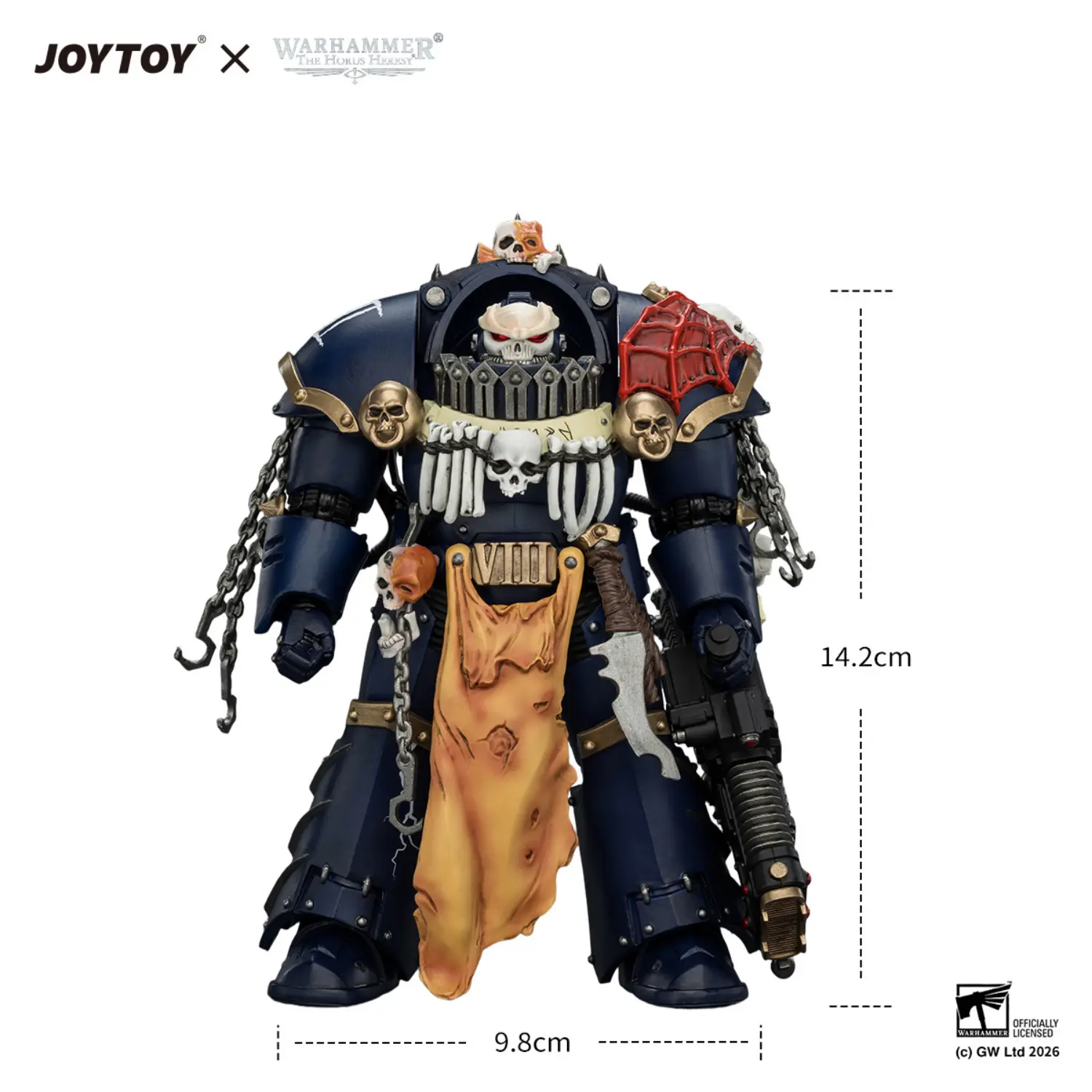 The Size Of Action Figure Night Lords Contekar Terminator 1 1 18 Jotyoy Warhammer The Horus Heresy In White Background