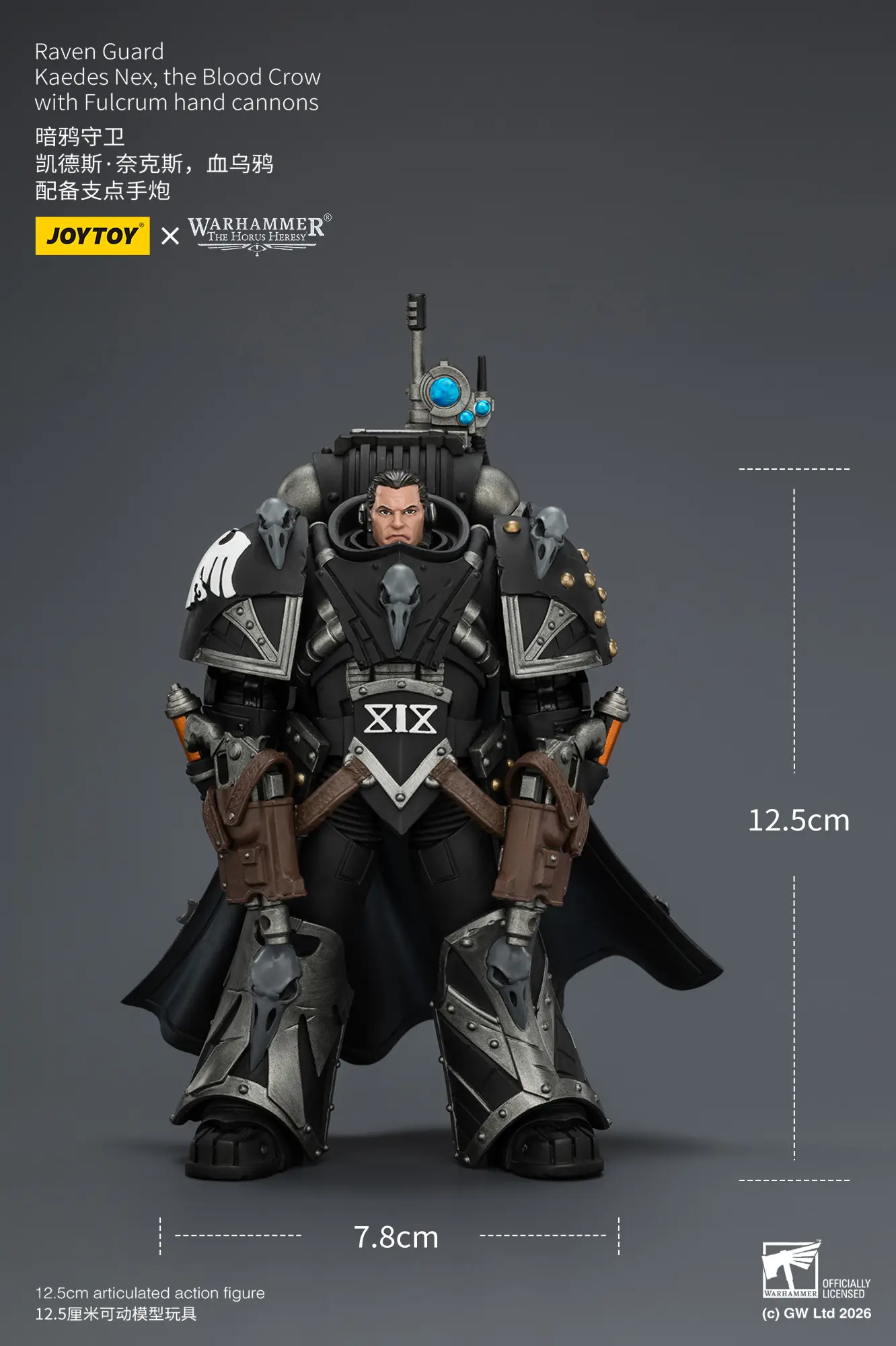 the size of Action Figure - Raven Guard Kaedes Nex, the Blood Crow with Fulcrum hand cannons 1 18 - JOTYOY Warhammer The Horus Heresy rectangle image The Size Of Action Figure Raven Guard Kaedes Nex, The Blood Crow With Fulcrum Hand Cannons 1 18 Jotyoy Warhammer The Horus Heresy Rectangle Image
