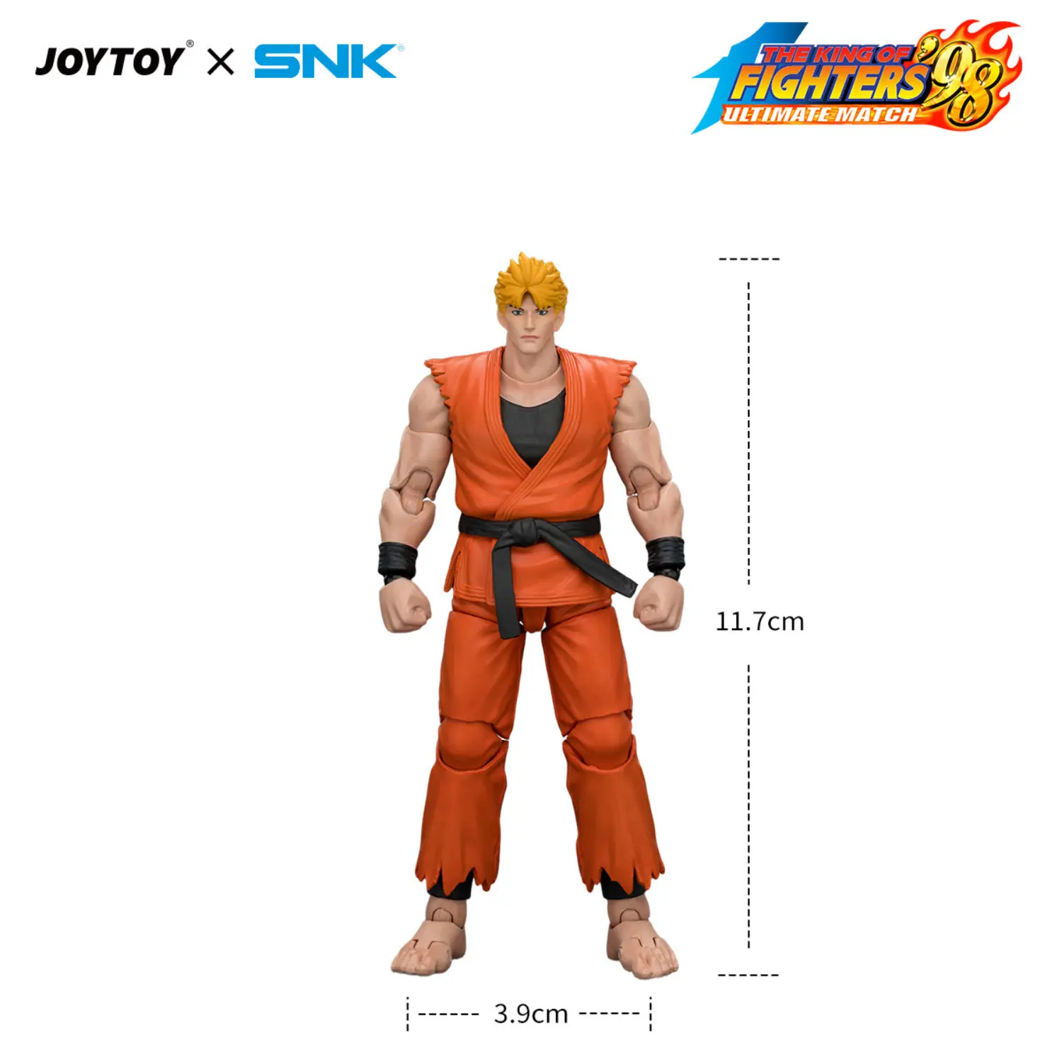 the size of Action Figure - Ryo Sakazaki KOF '98 Art of Fighting Team SNK 1 18 - JOYTOY The King of Fighters in white background The Size Of Action Figure Ryo Sakazaki Kof '98 Art Of Fighting Team Snk 1 18 Joytoy The King Of Fighters In White Background