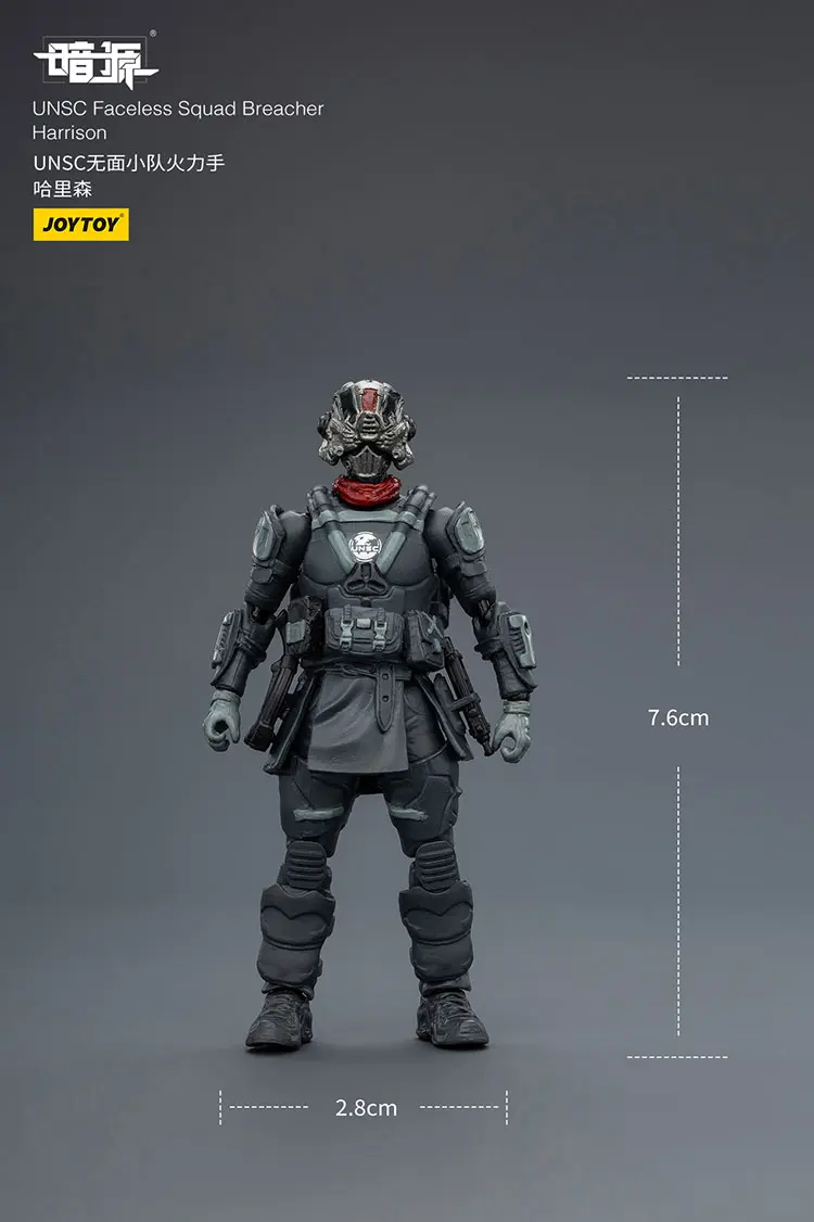 The Size Of Action Figure Unsc Faceless Squad Breacher Harrison 1 25 Joytoy Dark Source Rectangle Image