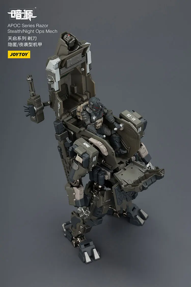 The Upward Sideo Of Action Figure Apoc Series Razor Stealth Night Ops Mech With Steel Ride Corps Assaulter Echo 1 25 Joytoy Dark Source Rectangle Image
