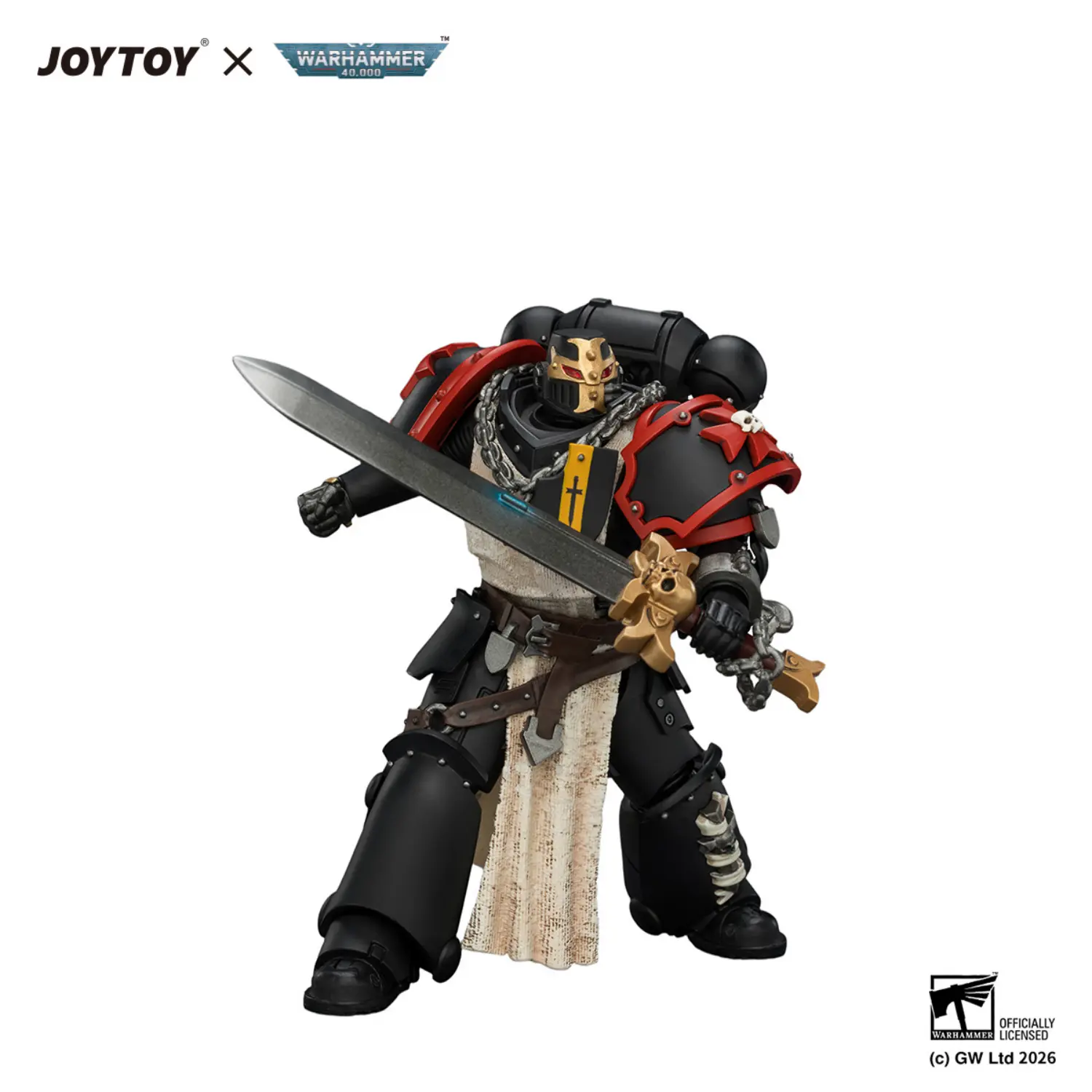 Action Figure - Black Templars Crusader Ancient with Power Sword and Bolt Pistol 1 18 - JOYTOY Warhammer 40K in white background 3 Action Figure Black Templars Crusader Ancient With Power Sword And Bolt Pistol 1 18 Joytoy Warhammer 40k In White Background 3
