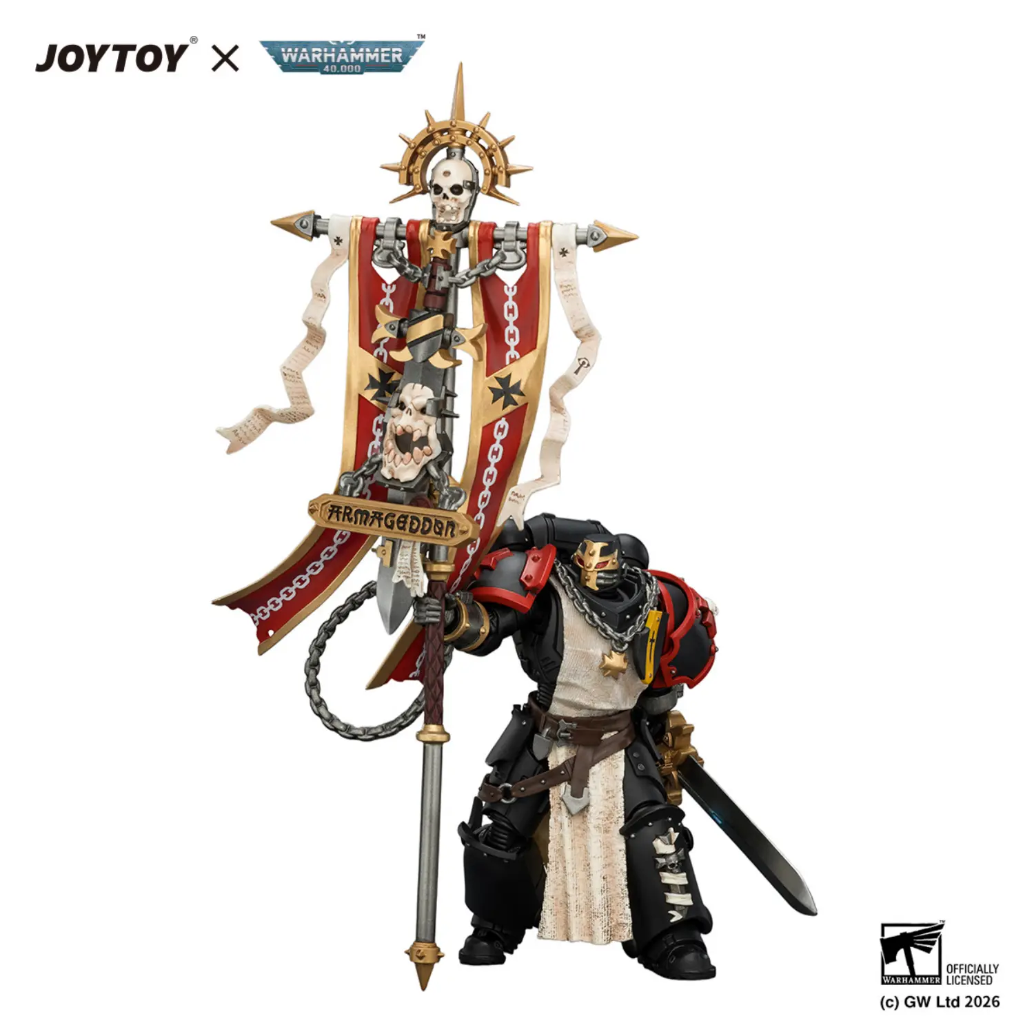 Action Figure - Black Templars Crusader Ancient with Power Sword and Bolt Pistol 1 18 - JOYTOY Warhammer 40K in white background 4 Action Figure Black Templars Crusader Ancient With Power Sword And Bolt Pistol 1 18 Joytoy Warhammer 40k In White Background 4