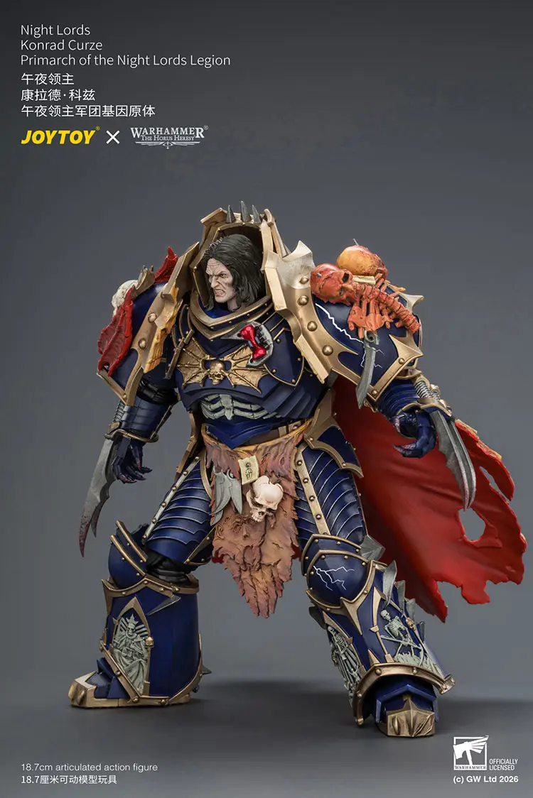 Action Figure - Night Lords Konrad Curze Primarch of the Night Lords Legion 1 18 - JOYTOY Warhammer The Horus Heresy rectangle image 11 Action Figure Night Lords Konrad Curze Primarch Of The Night Lords Legion 1 18 Joytoy Warhammer The Horus Heresy Rectangle Image 11