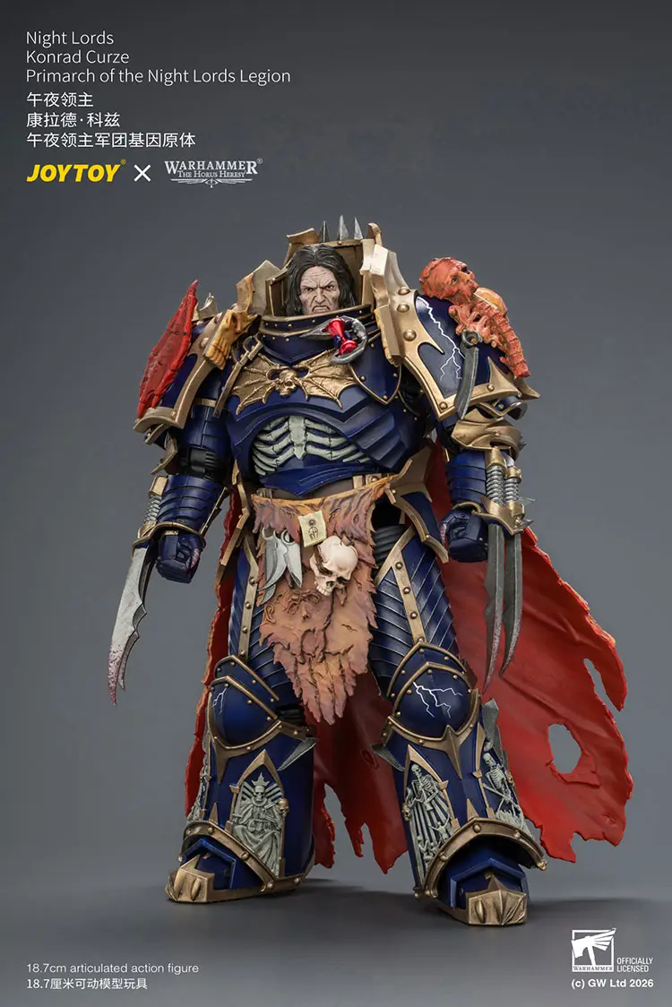 Action Figure - Night Lords Konrad Curze Primarch of the Night Lords Legion 1 18 - JOYTOY Warhammer The Horus Heresy rectangle image 2 Action Figure Night Lords Konrad Curze Primarch Of The Night Lords Legion 1 18 Joytoy Warhammer The Horus Heresy Rectangle Image 2