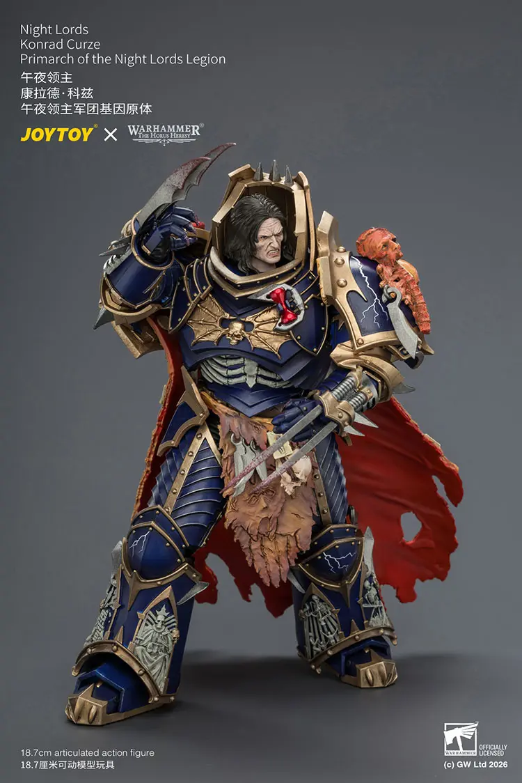 Action Figure - Night Lords Konrad Curze Primarch of the Night Lords Legion 1 18 - JOYTOY Warhammer The Horus Heresy rectangle image 4 Action Figure Night Lords Konrad Curze Primarch Of The Night Lords Legion 1 18 Joytoy Warhammer The Horus Heresy Rectangle Image 4